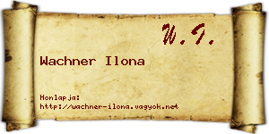 Wachner Ilona névjegykártya